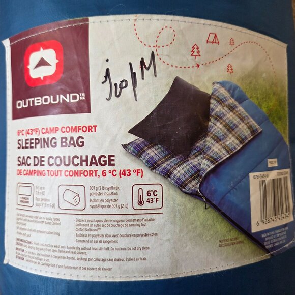 Outbound 6°C Sleeping Bag – Rectangular – Zipper fix - Picture 2 of 5